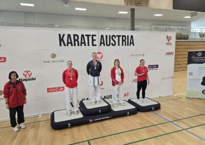 Siegerehrung bei der Karate-Staatsmeisterschaft 2026 in Wien